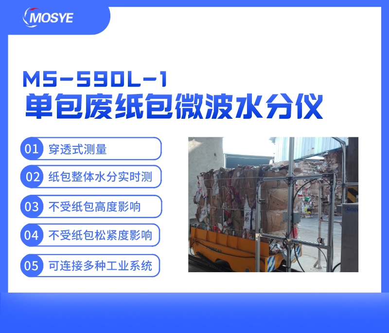 单包废纸包在线水分测量